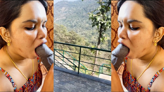 Mallu Aswathy Achu Aunty Blowjob Resort Balcony Ram Chudai MMS